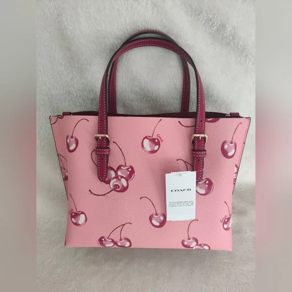 🍒🍒🍒Mollie Tote Bag 25 With Cherry Print - Picture 5 of 9